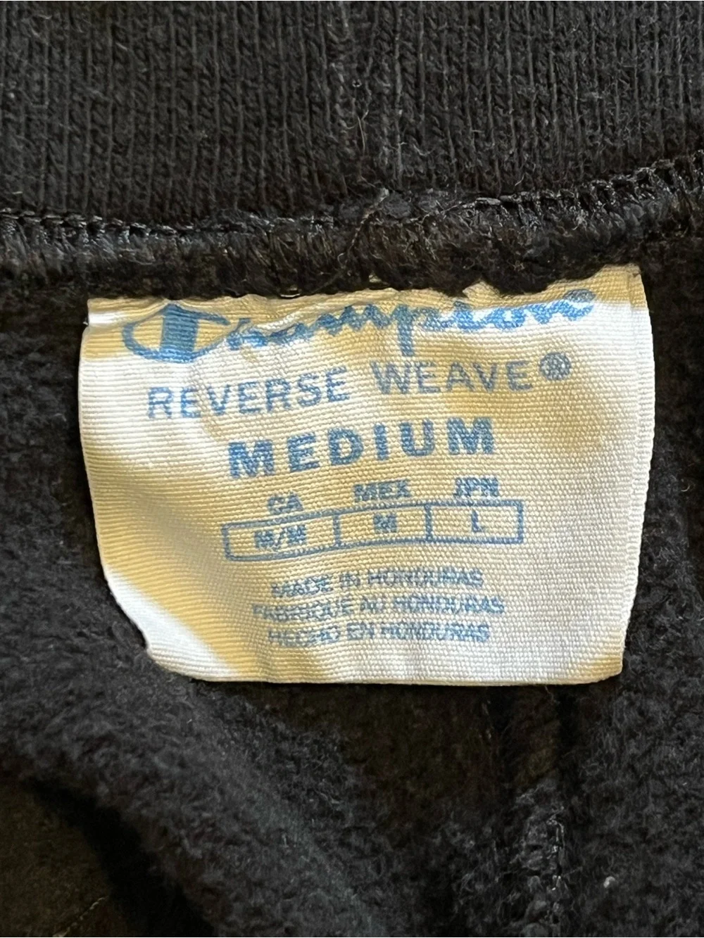 Champion Reverse Weave Joggers EUC Men’s Medium Black Big C Logo Sweatpants Y2K